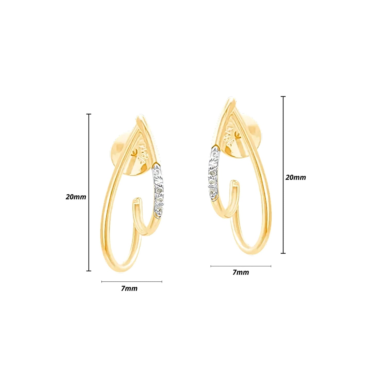 Brinco Cignus Coleção Charme em Ouro Amarelo 18k-750