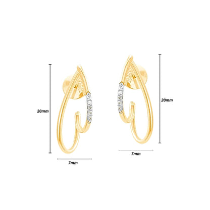 Brinco Cignus Coleção Charme em Ouro Amarelo 18k-750