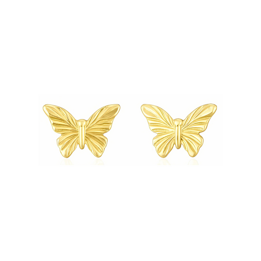Brinco Borboleta em Ouro Amarelo 18k-750