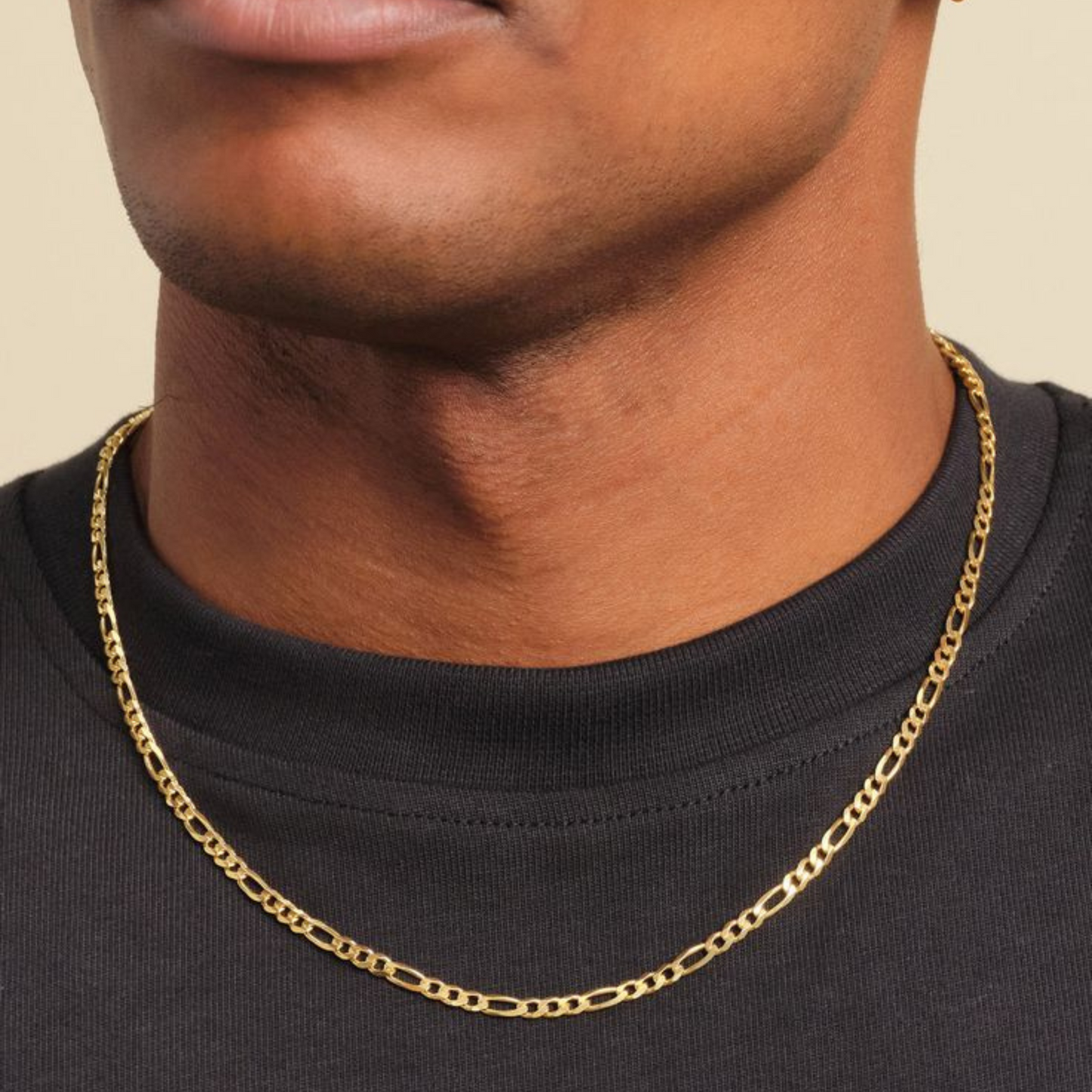 Corrente Alternada 3X1 Diamantada em Ouro Amarelo 18K-750