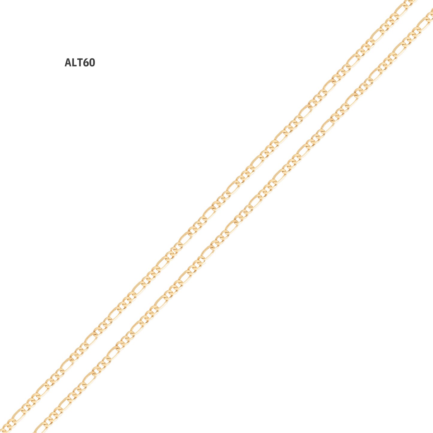 Corrente Alternada 3X1 Diamantada em Ouro Amarelo 18K-750