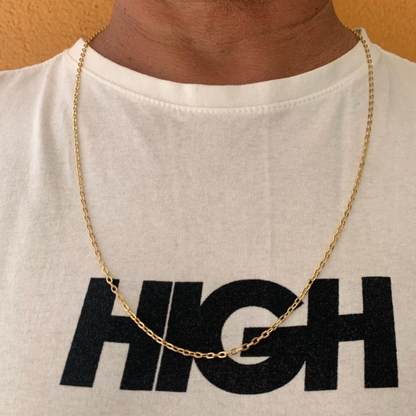 Corrente Cadeado 70cm em Ouro 18K - CCB60