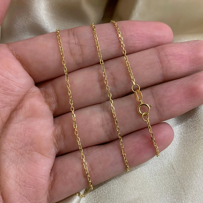 Corrente Cadeado Curta F35 em Ouro Amarelo 18K-750