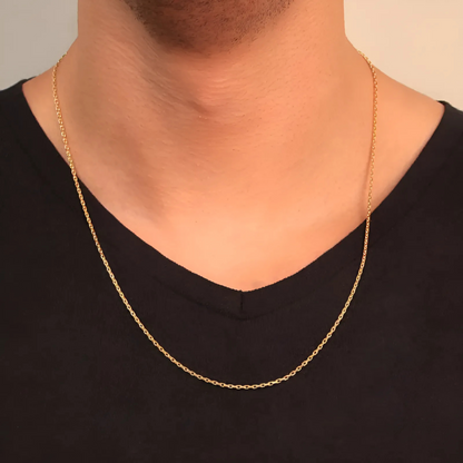 Corrente Cadeado Curta F35 em Ouro Amarelo 18K-750