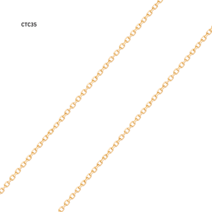 Corrente Cadeado Curta F35 em Ouro Amarelo 18K-750