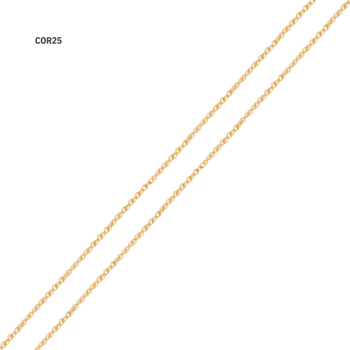 Corrente Cordino F25 em Ouro Amarelo 18K-750