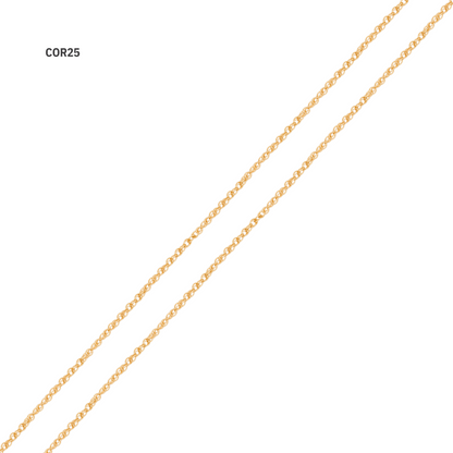 Corrente Cordino F25 em Ouro Amarelo 18K-750