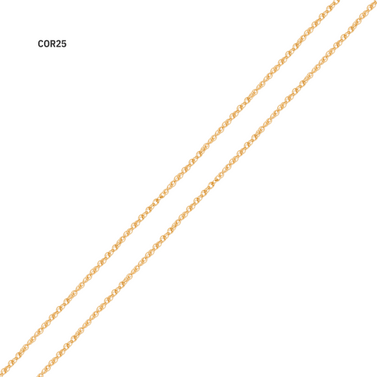 Corrente Cordino F25 em Ouro Amarelo 18K-750