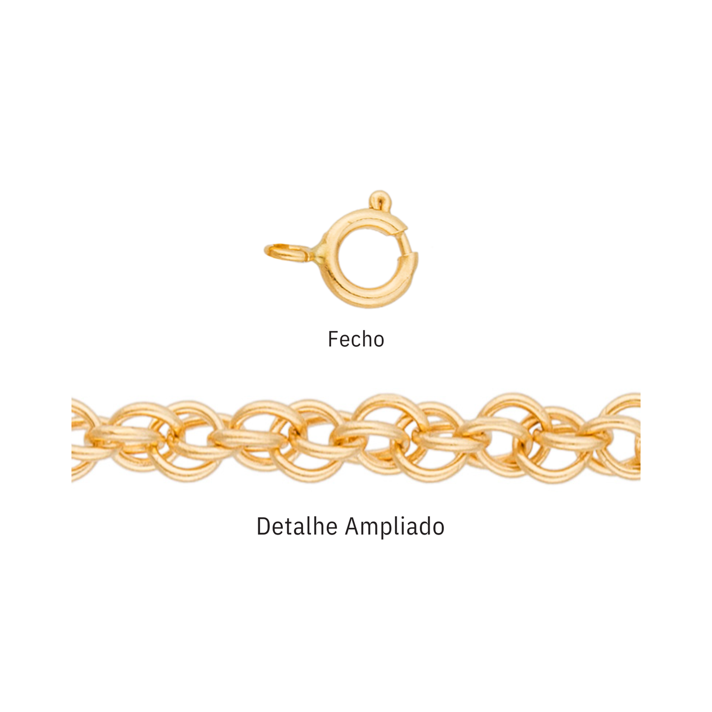 Corrente Cordino F25 em Ouro Amarelo 18K-750