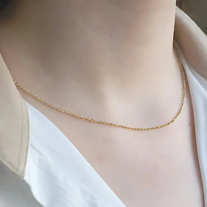 Corrente Elo Portugues Fio 38 com 40cm em Ouro Amarelo 18K-750