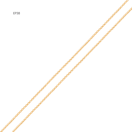 Corrente Elo Portugues Fio 38 com 40cm em Ouro Amarelo 18K-750