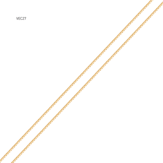 Corrente Veneziana Fio 27 em Ouro Amarelo 18K-750