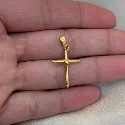 Pingente Cruz em Ouro Amarelo 18K-750