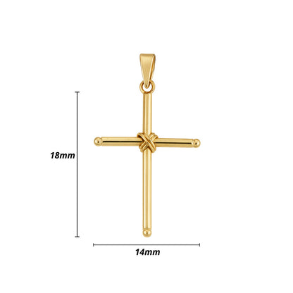 Pingente Cruz em Ouro Amarelo 18K-750