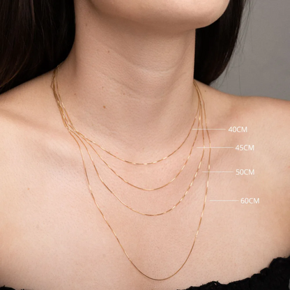 Corrente Elo Portugues Fio 38 com 40cm em Ouro Amarelo 18K-750