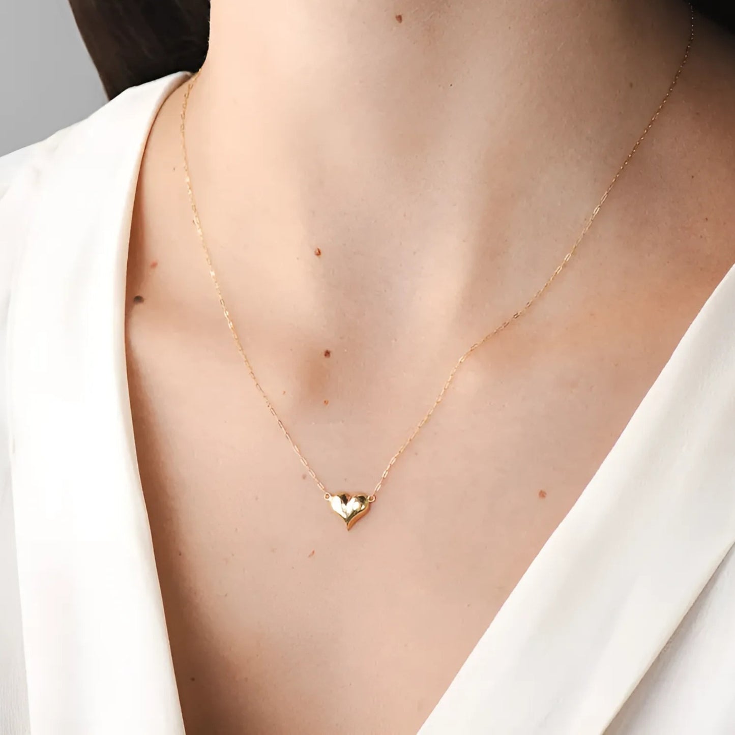Gargantilha Coração em Ouro Amarelo 18K-750