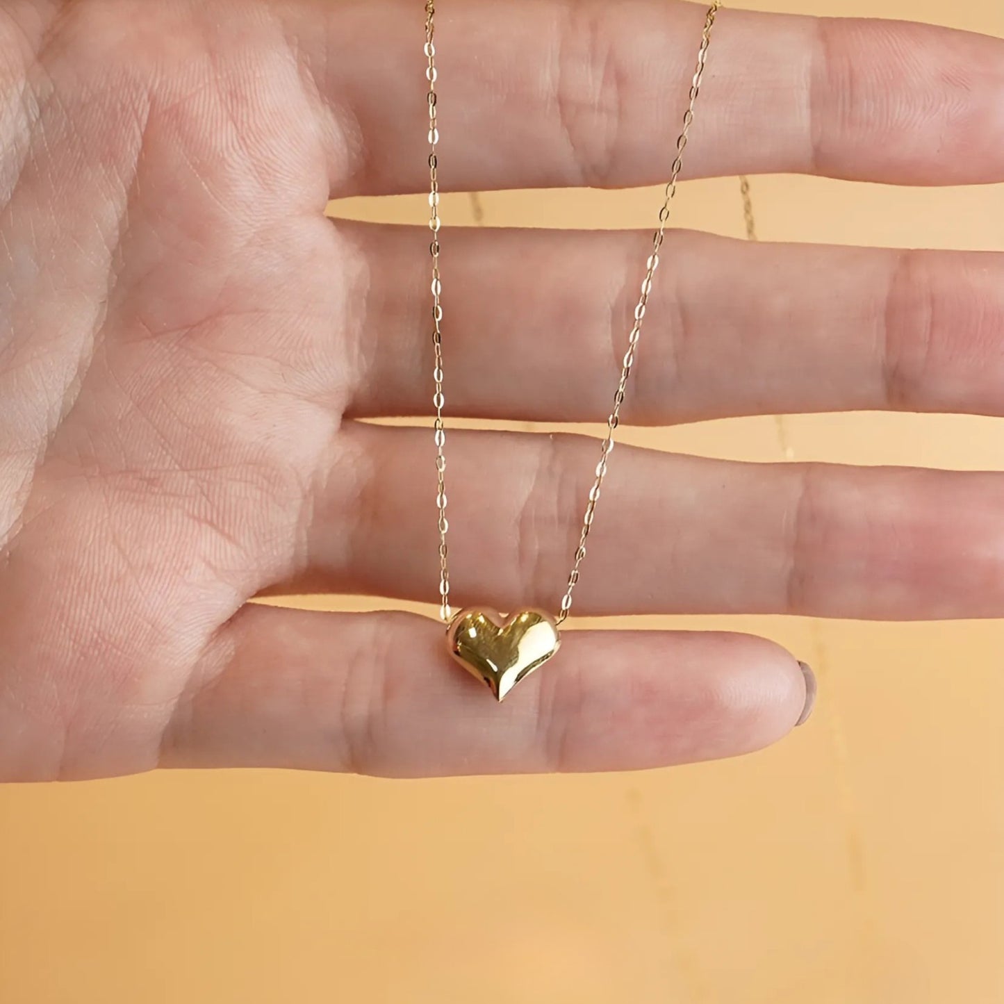 Gargantilha Coração em Ouro Amarelo 18K-750