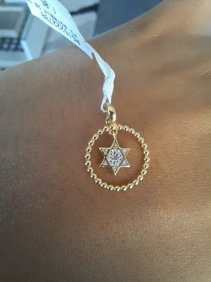Pingente Estrela de Davi em Ouro amarelo 18K