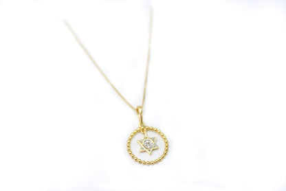 Pingente Estrela de Davi em Ouro amarelo 18K
