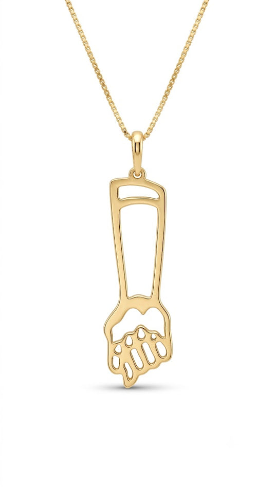 Pingente Figa Vazada em Ouro amarelo 18K
