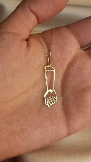 Pingente Figa Vazada em Ouro amarelo 18K