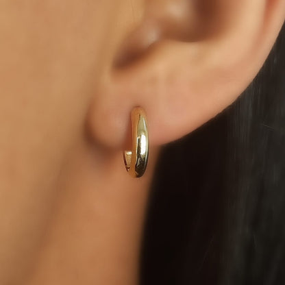 Brinco Argola Redonda em Ouro Amarelo 18k, 10mm