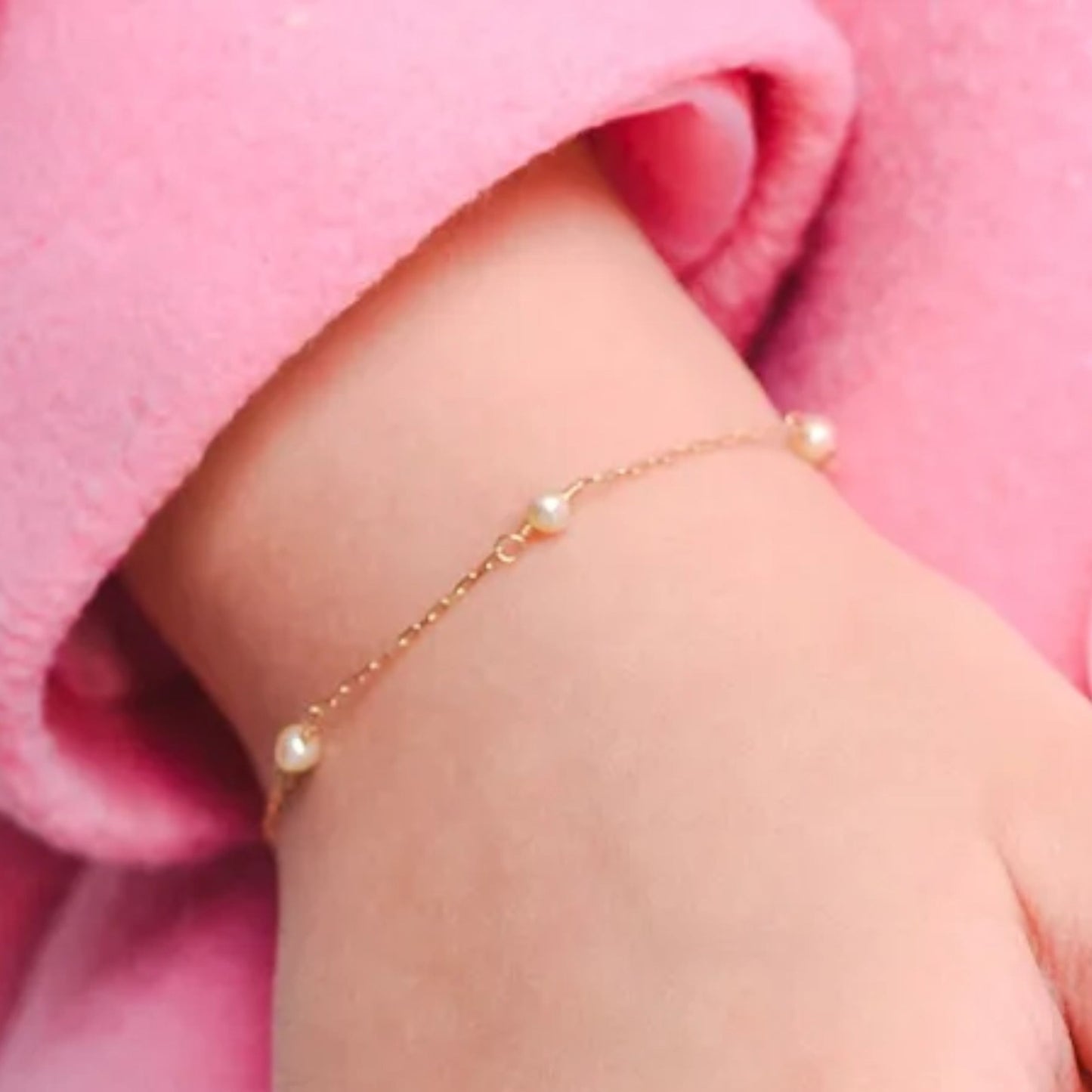 Pulseira com Pérolas em Ouro Amarelo e Branco 18K