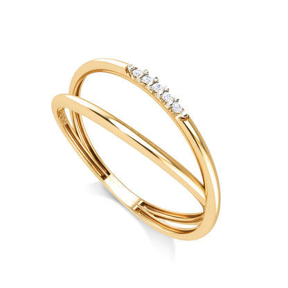 Anel Cignus em Ouro Amarelo 18K-750 Coleção Caminho