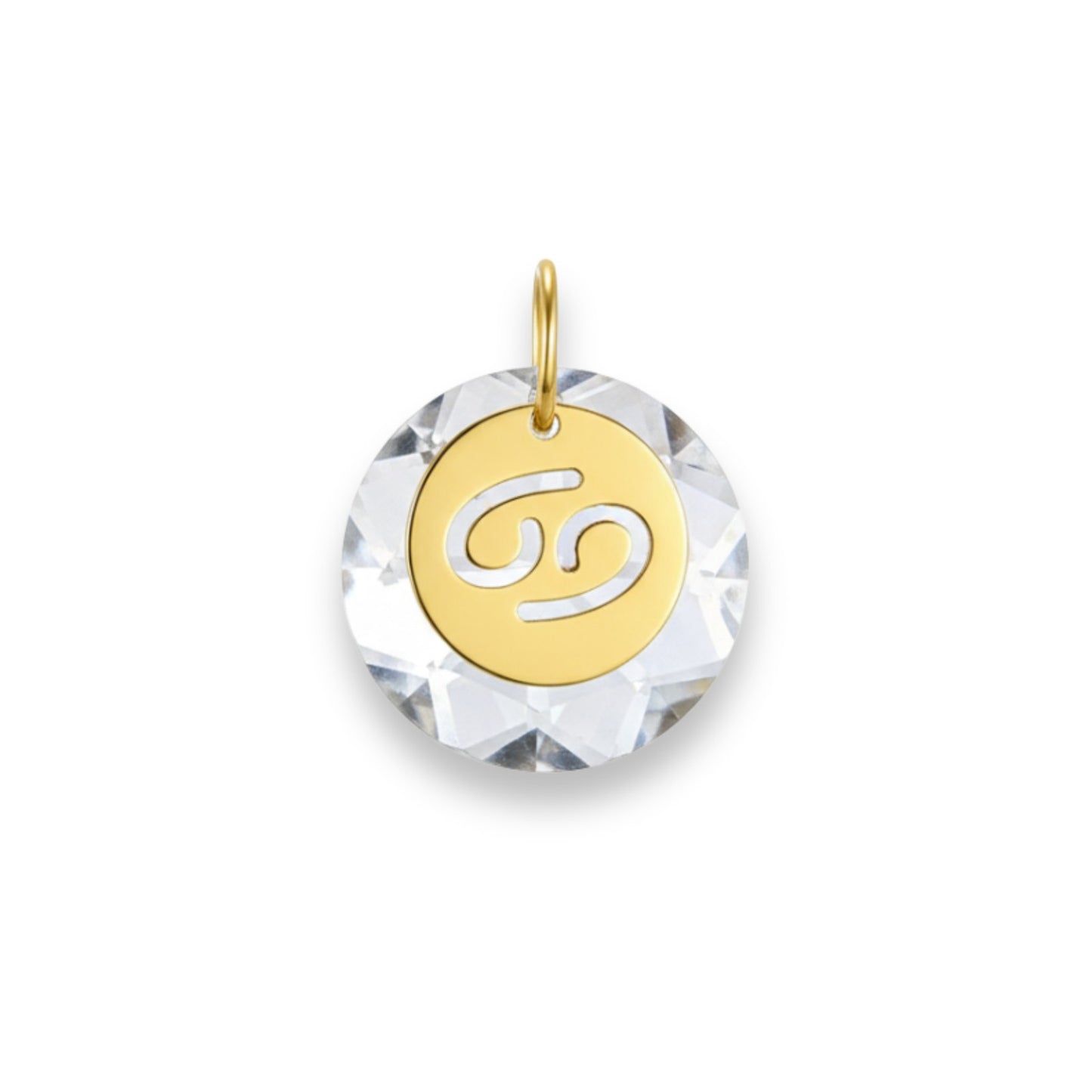 Pingente Signo Câncer em Ouro Amarelo 18K-750