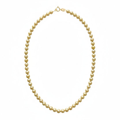 Colar de pérolas naturais com 42 cm em Ouro Amarelo 18K-750
