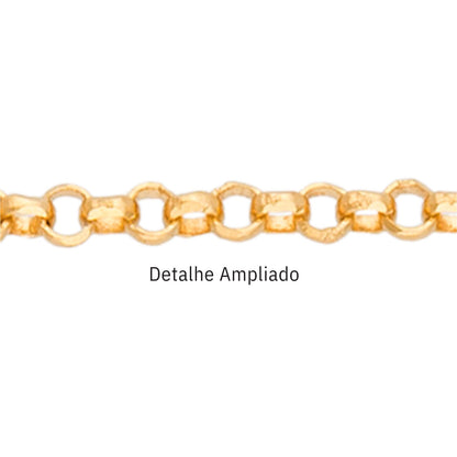 Corrente Elo Português EP50 em Ouro Amarelo 18K, 45cm