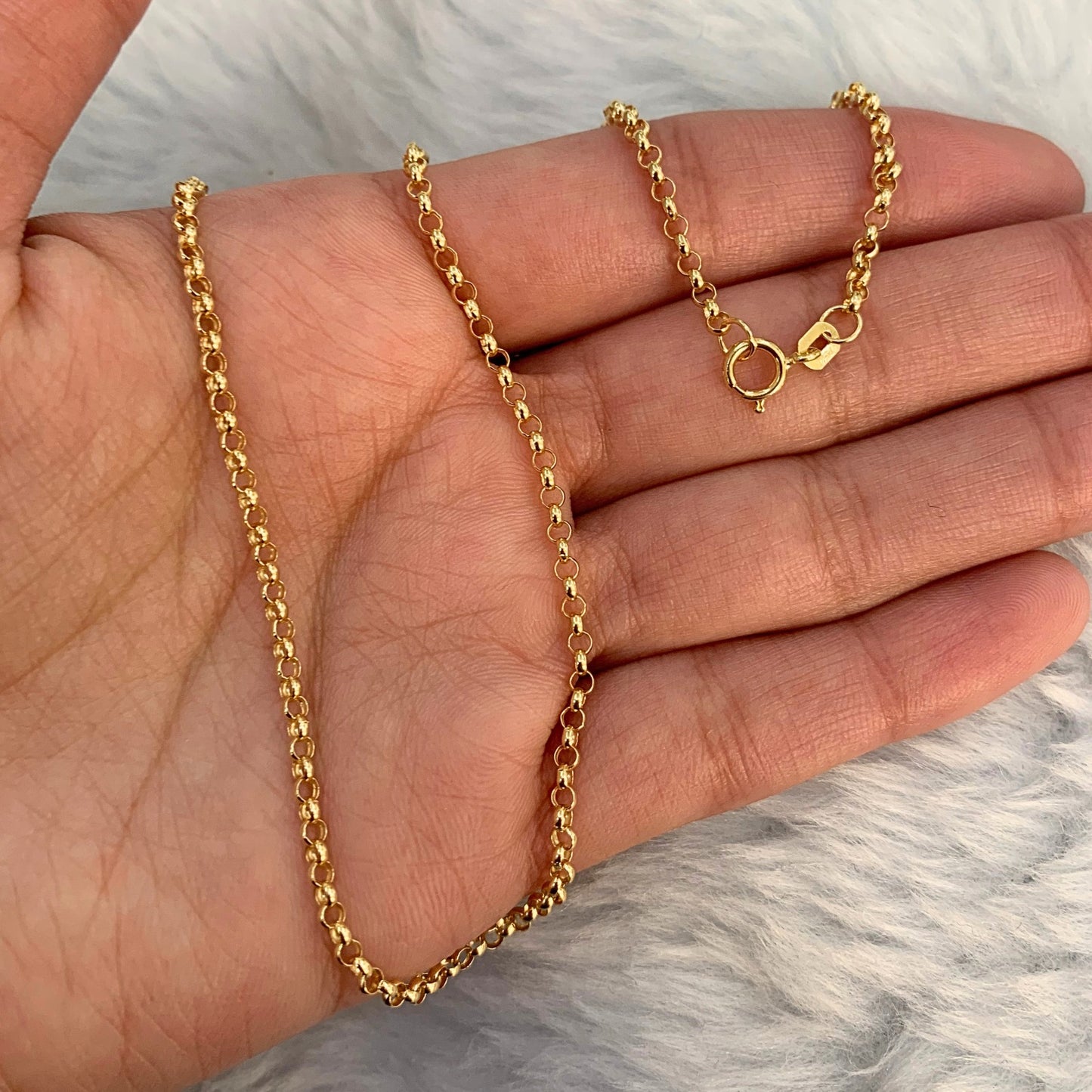 Corrente Elo Português EP50 em Ouro Amarelo 18K, 45cm