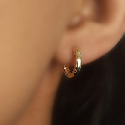 Brinco Argola Redonda em Ouro Amarelo 18k, 10mm