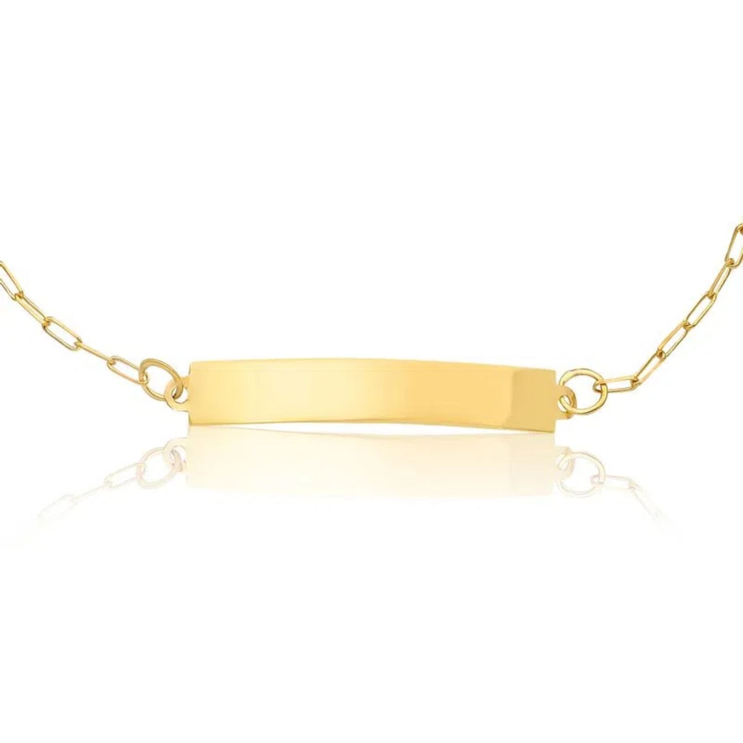 Pulseira Infantil Chapa Eterna Lembrança em Ouro Amarelo 18K-750