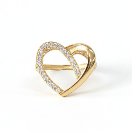 Anel Stella de Cuore em Ouro 18K-750, com zircônia