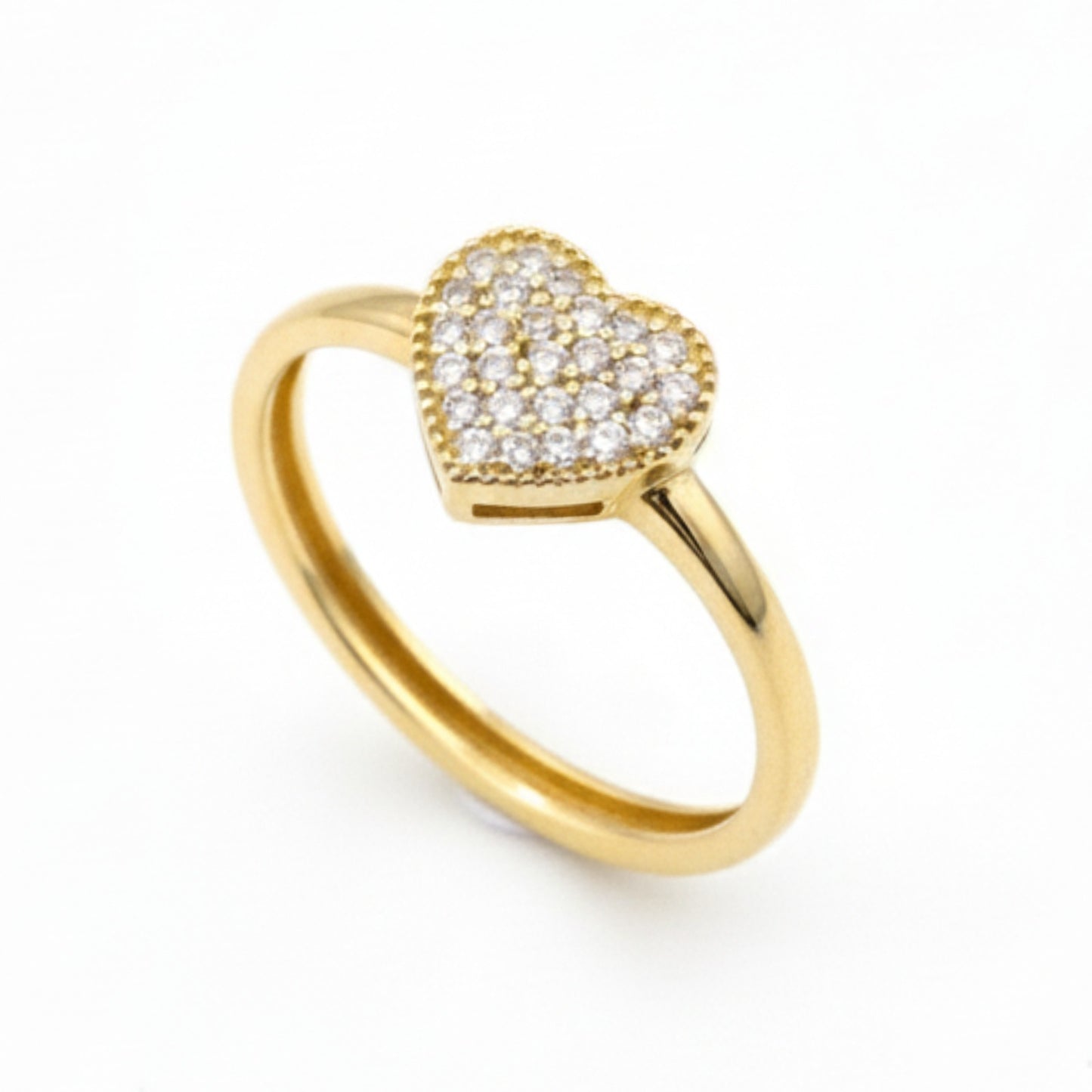 Anel Encanto de amor em Ouro 18K-750, com zircônias