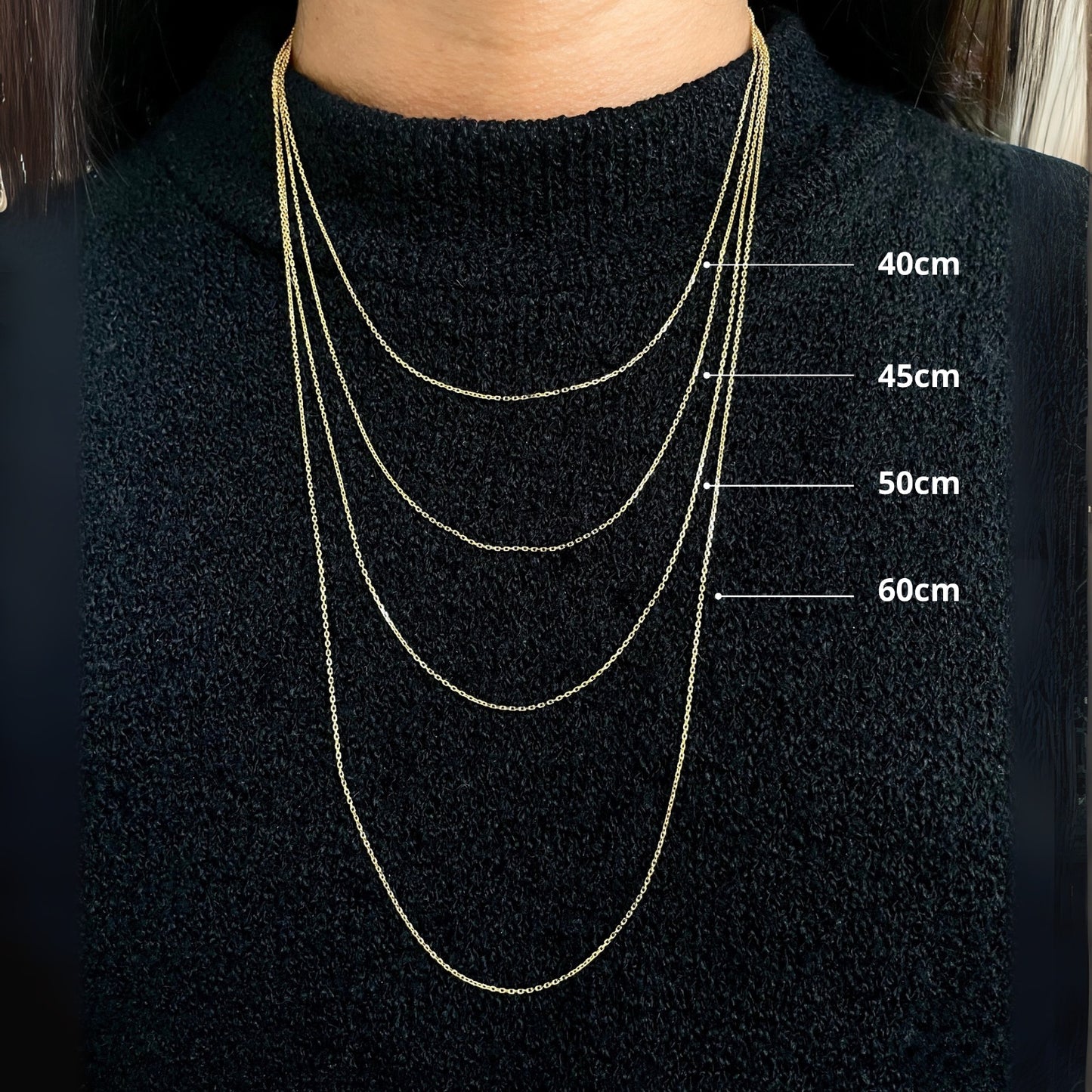 Corrente Cadeado Curta CTC25 em Ouro Amarelo 18K-750