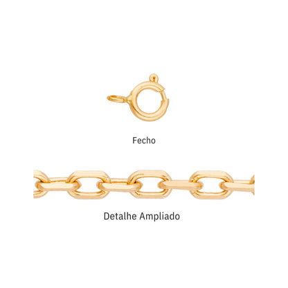 Corrente Cadeado Curta CTC25 em Ouro Amarelo 18K-750