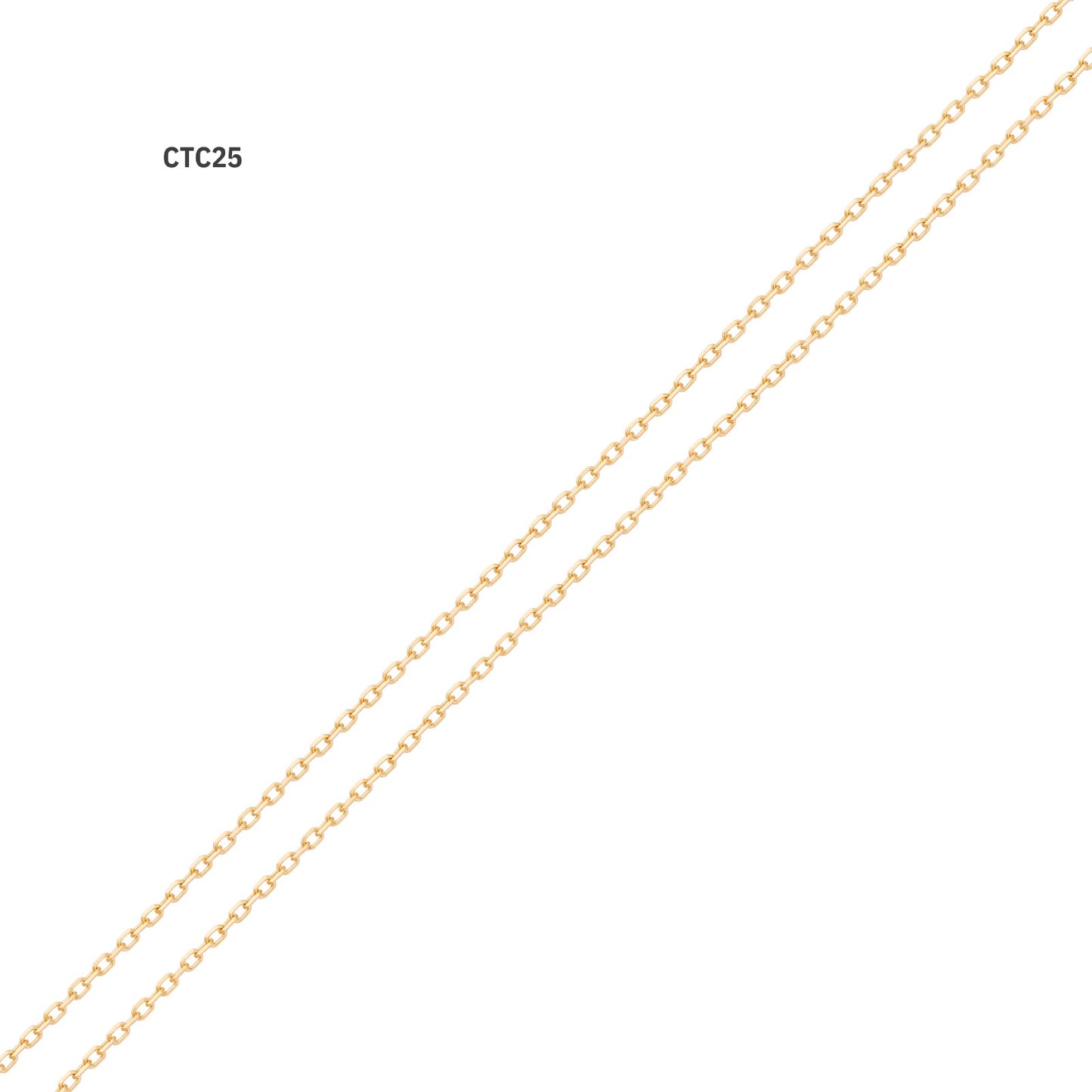 Corrente Cadeado Curta CTC25 em Ouro Amarelo 18K-750