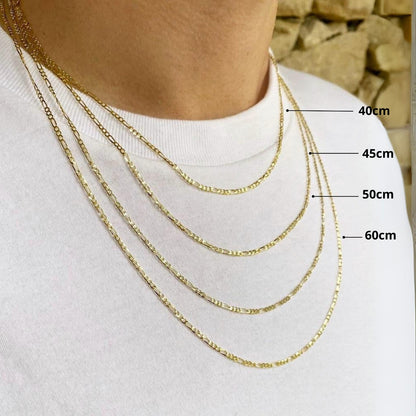 Corrente Alternada 3x1 ALT40 em Ouro Amarelo 18K-750