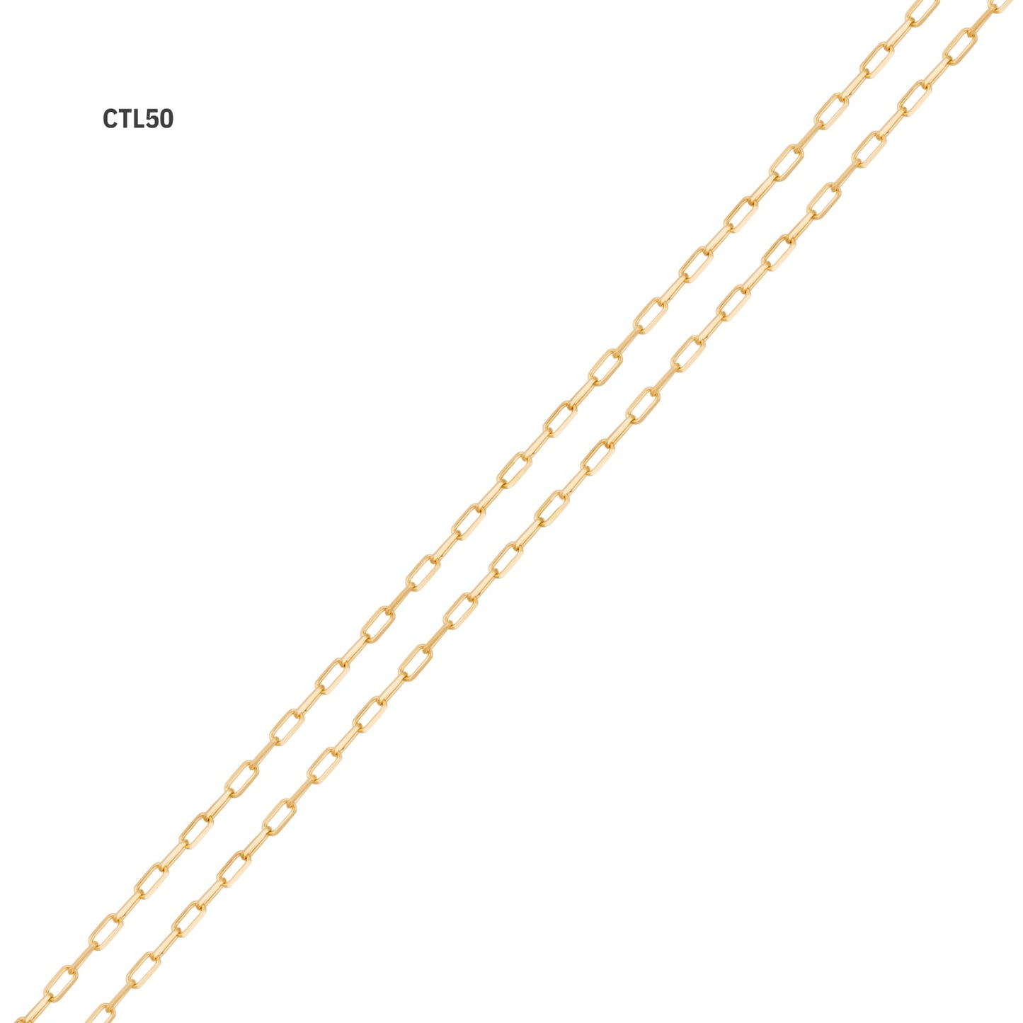 Corrente Cadeado Longa CTL50 em Ouro Amarelo 18K-750