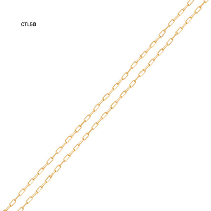 Corrente Cadeado Longa CTL50 em Ouro Amarelo 18K-750