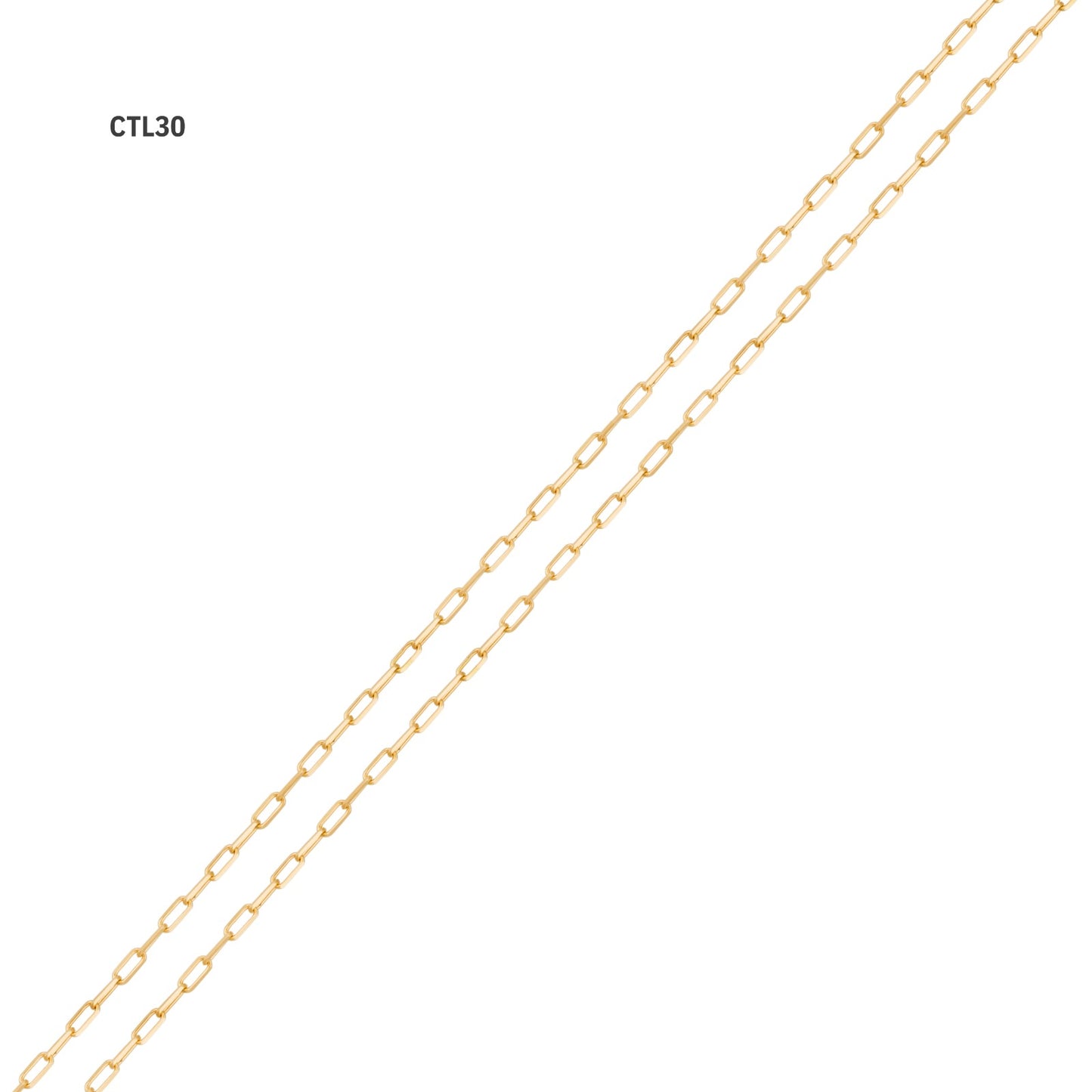 Corrente Cadeado Longa CTL30 em Ouro Amarelo 18K-750