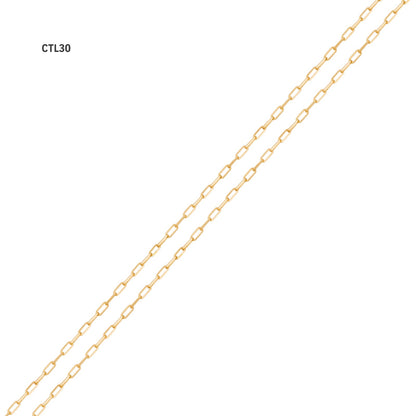 Corrente Cadeado Longa CTL30 em Ouro Amarelo 18K-750
