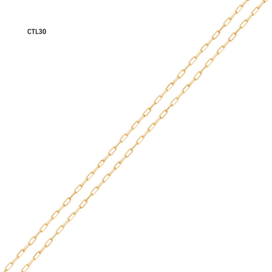 Corrente Cadeado Longa CTL30 em Ouro Amarelo 18K-750