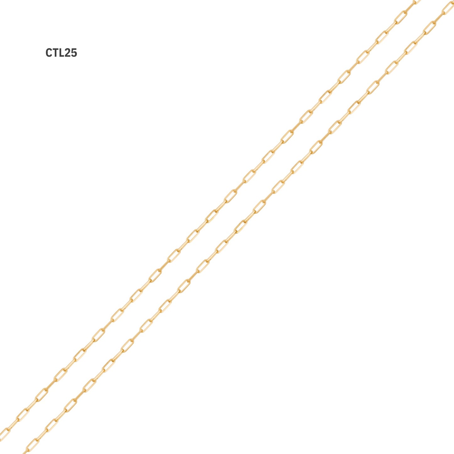 Corrente Cadeado Longa CTL25 em Ouro Amarelo 18K-750