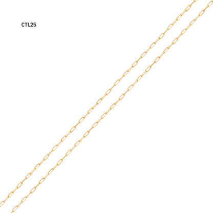Corrente Cadeado Longa CTL25 em Ouro Amarelo 18K-750
