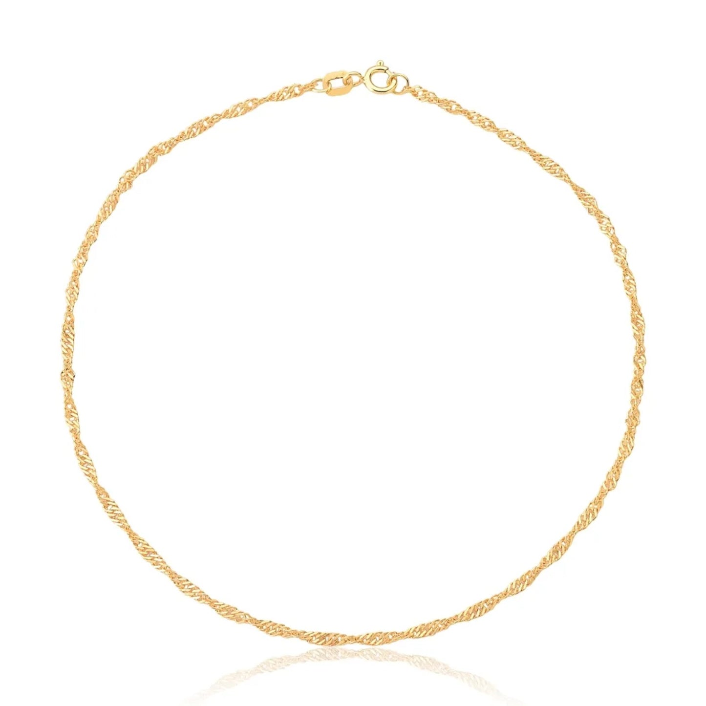 Tornozeleira Singapura em Ouro Amarelo 18K-750