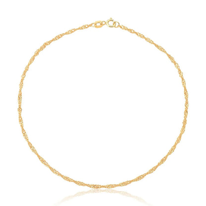 Tornozeleira Singapura em Ouro Amarelo 18K-750