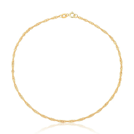 Tornozeleira Singapura em Ouro Amarelo 18K-750